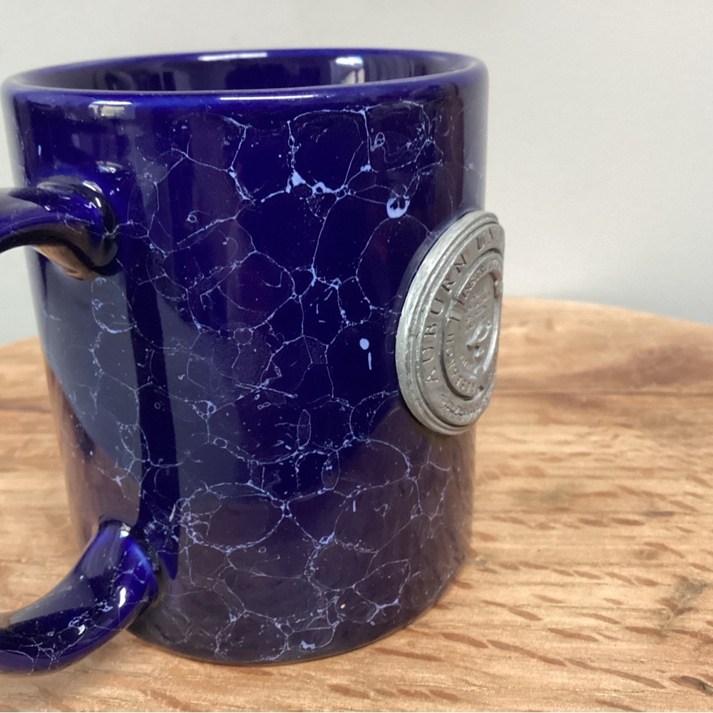 🔵 Auburn University Coffee Tea Beverage Mug Cup - Ceramic Crafted Pewter Seal - Picture 6 of 13